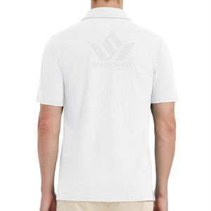 เสื้อโปโลแขนสั้นสีเขียวอมฟ้าสำหรับผู้ชาย ผ้าฝ้าย 100% ระบายอากาศได้ดี เหมาะสำหรับใส่ลำลอง เล่นกอล์ฟ เทนนิส หรือใส่ทำงาน ทรงปกติ - Product Image 2