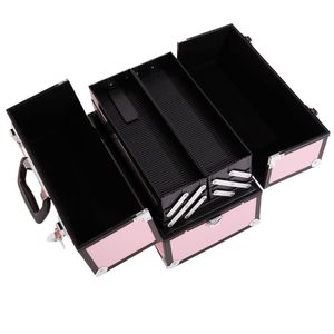 Valigetta per Trucchi in Alluminio con Manico, Resistente all'Acqua, Ecologica, Rosa, per Viaggi - Product Image 5