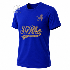 เสื้อยืดผู้หญิง Sigma Gamma Rho Sorority ประดับเพชร คอวี แขนสั้น สีน้ำเงิน ผ้าฝ้ายเจอร์ซีย์ พิมพ์ลายตัวอักษรกรีก - Product Image 2