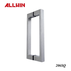 Modern Polished Chrome Back-to-Back <b>Handle</b> for Doors Push Pull <b>Window</b> <b>Handle</b> for Hotels Durable Glass Steel Aluminium Material - Product Image 5