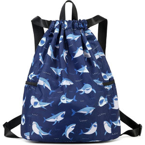 Sacs à cordon personnalisés avec logo par sublimation, sacs à dos de sport en polyester imperméables, sacs promotionnels en gros - Product Image 5