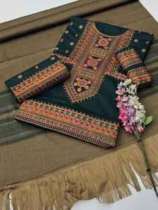 Nieuwe collectie zomerkleding uitverkoop Pakistaanse topverkopers 3-delige Salwar Kameez ongestikte Lawn stof damespak - Product Image 2