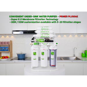 Primer PLUS06E Purificateur d'eau RO électrique en plastique sous évier OEM/ODM avec robinet de comptoir 5-10 étapes pour usage hôtelier et domestique - Product Image 4
