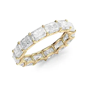 Anillo de Eternidad con Diamantes Cultivados en Laboratorio Lunentia East West Radiant U Prong, Certificado por IGI - Product Image 4