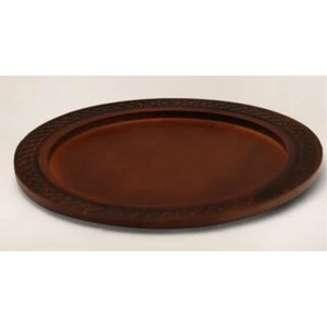 Custom Wholesale Antique Brown Round Charger <b>Plate</b> Vintage Decorative Tableware Underplate Place <b>Mat</b> for Wedding Dinner Decor - Product Image 1
