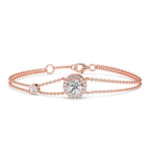 Bracelet Halo à double chaîne, design rond - Product Image 6