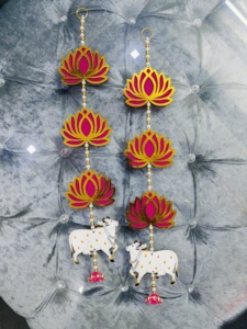 Décorations de porte traditionnelles Lotus et Vache pour la décoration intérieure, idéales pour les occasions festives et les mariages, vente en gros OEM - Product Image 2
