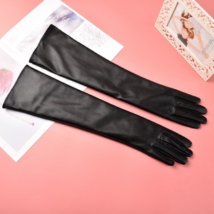 Guantes Largos de Seguridad Clásicos para Mujer, de Cuero PU, con Dedos Completos, con Tachuelas, Táctiles, Térmicos, Ecológicos, para Invierno, Viajes y Actividades al Aire Libre - Product Image 1