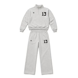 Conjuntos de Sudadera y Pantalones de Chándal de Dos Piezas con Cremallera de Cuarto, Estampado Personalizado, Hombro Caído, Algodón, Lujo, Estilo Urbano, Venta al por Mayor para Hombre - Product Image 3