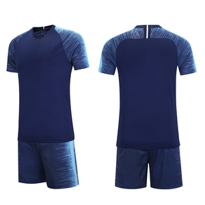 Conjunto de Camiseta de Fútbol para Hombre, Degradado Azul, Manga Corta, Absorbe la Humedad, Transpirable, Secado Rápido, Ajuste Atlético, para Todas las Temporadas - Product Image 1