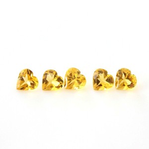 Piedra preciosa suelta facetada de citrino natural con corte en forma de corazón de 8 mm, piedra calibrada para la fabricación de joyas, suministro al por mayor por fabricante indio. - Product Image 2