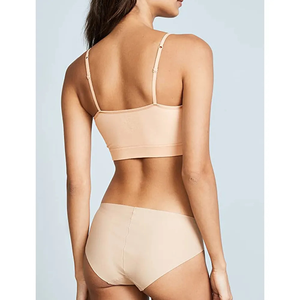Ensemble soutien-gorge triangle sans couture et culotte de luxe pour femme – Lingerie douce, extensible, sans armatures, bretelles ajustables, sexy, style américain, confort optimal - Product Image 4