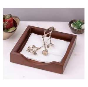 <b>Tabletop</b> Decor Metal Napkin Holder Hot Selling Metal Brass Kitchen <b>Storage</b> Tissue Paper Dispenser Direct From Manufacturer - Product Image 4