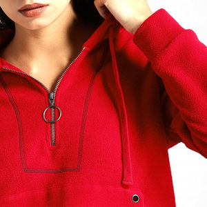 PIHA SPORTS Men's Casual Double Terry Fleece Hoodie Solid Color Warm Windproof Breathable Stylish Zip Pullover Polyester/Cotton - Product Image 2