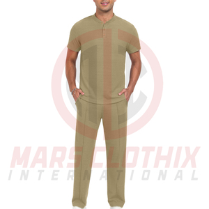 Men's Casual Summer <b>Tracksuit</b> Two Piece Sportswear Soft Comfortable Short Sleeve T Shirt And Pants Set for Everyday Wear - Product Image 5