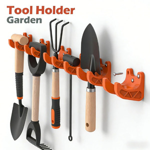 Soporte de Pared para Herramientas de Jardín S/3, Organizador de Herramientas de Jardín de Plástico Naranja - Product Image 4