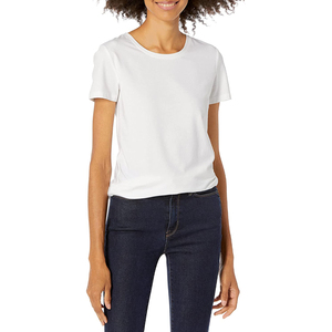 Camisetas de Verano para Mujer, 100% Algodón, Corte Ajustado, Manga Corta, Casual, Transpirable, de Secado Rápido, Diseño de Logotipo Personalizado Disponible - Product Image 4