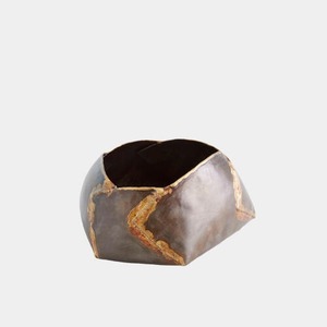 Most Demanding Handmade Modern Eco-Friendly Tabletop <b>Vase</b> Black Aluminum Holds Water Decorative Bowl - Product Image 1