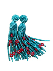 Pendientes y joyería para la oreja de la mejor calidad, estilo pingüino, con flecos de lentejuelas y cuentas bordadas, para niñas, de la India. - Product Image 5