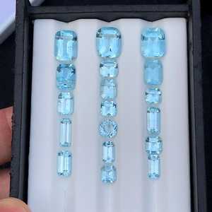 Piedra Preciosa Natural de Aguamarina Azul AAA+ con Forma Mixta, Certificada por Terceros, Efecto de Juego de Color, Sin Tratamientos, 100% Piedra Natural - Product Image 3