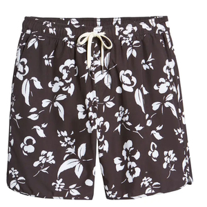 Shorts de plage pour hommes à imprimé floral, maillots de bain à séchage rapide, shorts de surf d'été à taille élastique, logo personnalisé, fournisseur OEM ODM - Product Image 1