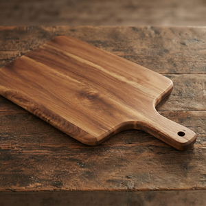 Planche à découper en bois naturel écologique avec poignée intégrée et trou de suspension, épaisseur 1,5 cm, compatible lave-vaisselle, REHMAN CRAFT - Product Image 6