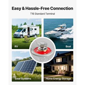 Batteria a ciclo profondo 12V 75Ah sigillata con tecnologia AGM, ricaricabile, al piombo-acido, di ricambio per scooter ed elettriche - Product Image 6