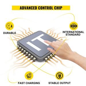 Chargeur électrique pour voiturette de golf Club Car 48V avec prise 3 broches 15A ronde/chargeur de batterie LED en aluminium par Alu - Product Image 2