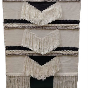 Tapisserie murale abstraite moderne en laine nouée à la main, art tissé, macramé fait main, décoration bohème -14 - Product Image 1