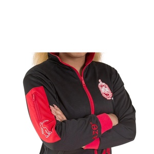 Fraternité sororité personnalisé écologique sweat à fermeture éclair respirant hiver échauffement veste de survêtement conception brodée en gros - Product Image 2