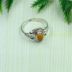 Anillo de Piedra Preciosa Cornalina Naranja Natural, Plata de Ley 925, Anillo Hecho a Mano, Anillo de Diseño Vintage para Mujer, Joyería - Product Image 6
