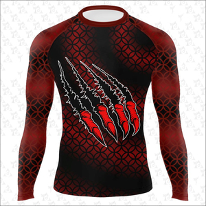 Custom logo Sublimation Long Sleeve Unisex Jiu Jitsu Martial Arts Breathable Rash Guards Quick Dry Spandex/Polyester Custom - Product Image 4