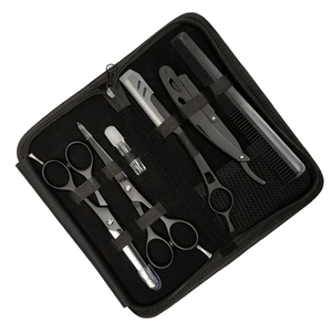 Barber Scissors Kit With <b>Razor</b> Comb And Clips Salon Tool <b>Set</b> Hairdressing Scissors Kit Barber <b>Set</b> With Accessories - Product Image 4