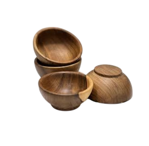 Tazón de madera hecho a mano con diseño Wabi Sabi, interior rayado, para servir comida, forma redonda, tazón decorativo de madera, vajilla. - Product Image 6