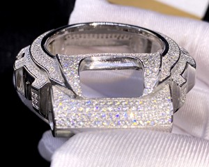 DW6900 Style Custom <b>Watch</b> Iced Out Stainless Steel <b>Case</b> Premium Mod Custom DW6900 Compatible <b>Watch</b> - Product Image 3