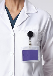 Uniforme médical personnalisé avec logo, en tissu extensible polyester et élasthanne, manches courtes, facile d'entretien, anti-plis, pour femmes, hommes et unisexe - Product Image 3