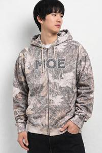 Sweat à capuche tendance pour homme, motif camouflage et strass, en coton, coupe oversize, style streetwear, épais, vente en gros OEM, mode - Product Image 4