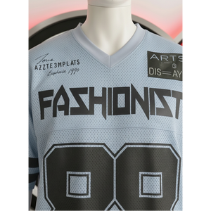 Camiseta Deportiva Personalizada de Malla Transpirable 100% Poliéster, Estilo Fútbol Americano, Moda Urbana para Hombre, Corte Holgado, Cuello en V - Product Image 4