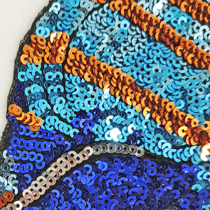 Ocean Shell Sequin Embroidery Plastic PVC Iron-On Patch for Hats and Canvas Fabric - Product Image 2