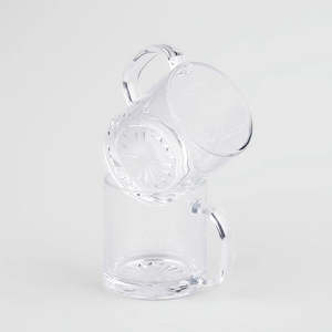 Juego de 2 Vasos de Vidrio Reutilizables Modernos y Elegantes, Transparentes con Logotipo, para Hogar, Oficina, Hotel o Regalos para Fiestas - Product Image 4
