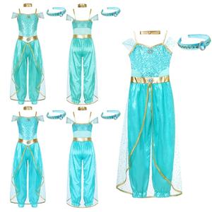 ชุดคอสเพลย์เจ้าหญิงอาหรับในเทพนิยายสำหรับเด็กหญิงอายุ 6-16 ปี ชุดแสดงระบำหน้าท้อง ชุดจั๊มสูทสำหรับงานวันเกิด งานเลี้ยงธีมต่างๆ - Product Image 4