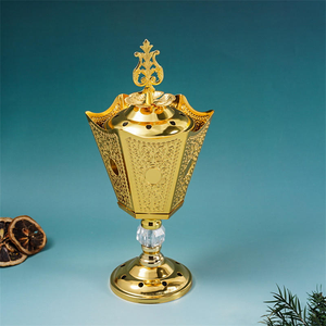 เตาเผากำยานโลหะแบบอิสลามจากโรงงานโดยตรง ดีไซน์แบบอาหรับดั้งเดิม สำหรับใช้ในพิธีทางศาสนา ขายส่ง รับผลิตตามสั่ง (OEM) ปรับแต่งได้ สำหรับกำยานอูดและบัคฮูร - Product Image 4