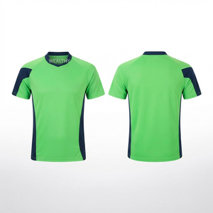 เสื้อโปโลแขนสั้นสีเขียวสำหรับผู้ชาย ทรงสปอร์ต ผ้าถักแห้งเร็ว ทรงปกติ - Product Image 1
