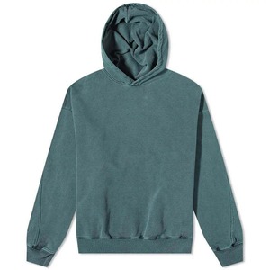 Sudadera con Capucha Personalizada de Lujo Estilo Urbano, Verde Claro, Lavado Ácido, Felpa Francesa, Gruesa, Sin Cordones, Nueva Moda 2026 - Product Image 1