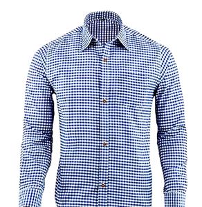 Camisa tradicional bávara azul para hombre, camisa Oktoberfest de algodón de manga larga, diseño alemán auténtico, tallas S a 4XL - Product Image 1