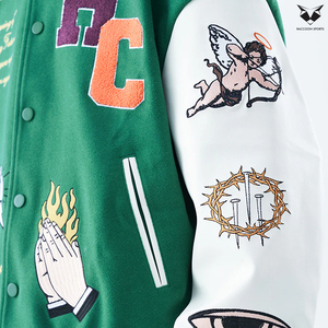 Unique Design Best Quality Trending Design Custom Hot Selling Genuine Material <b>Winter</b> At Low Price College Baseball Jacket - Product Image 4