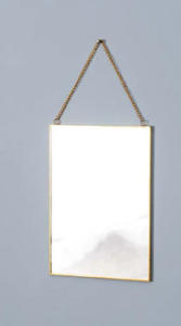 Modern Geometric Wall Mirror Gold wooden Framed Round Decorative Art - Product Image 5