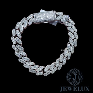 Luxury Premium Moissanite Diamond Bracelet Iced Out Hip Hop Jewelry for <b>Men</b> Women From Indian Supplier - Product Image 3