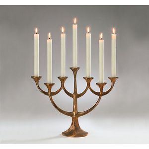 Decorative Metal Menorah Candle Holder With Elegant Finish For Traditional Candle Display And Home Styling - Product Image 6
