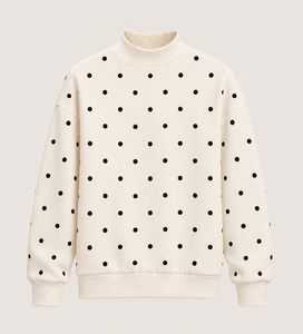 Sweat-shirts à pois avec logo personnalisé, taille et espacement entièrement personnalisables, directement de l'usine - Product Image 3